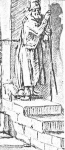 De Blinde Tobias, Rembrandt, tekening 1651-52