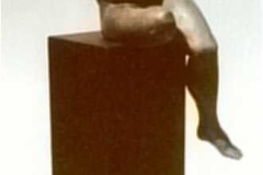 Côlé, Ad Haring, brons op hardstenen zuil, h. 142 cm