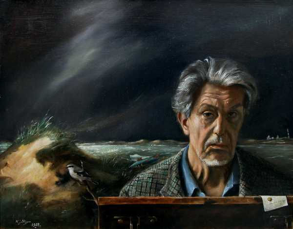 Hendrik Slijper, Zelfportret met dijkdoorbraak