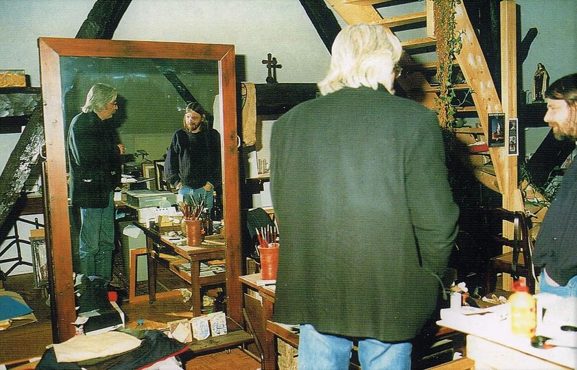 foto: in mijn atelier in Venhuizen, 1998