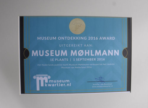 Award - Museum Ontdekking 2016 Awards - Museum Møhlmann