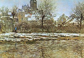 Effet de neige à Vétheuil, Monet