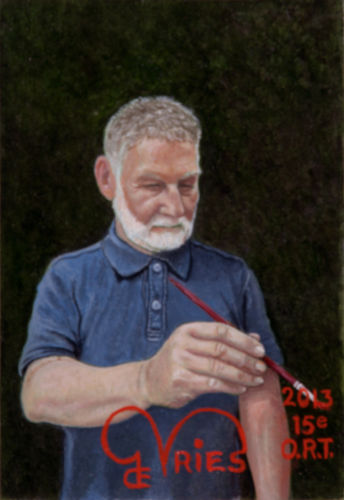 Gerrit de Vries – 15e ORT, 2013, olieverf op paneel, 12,7×8,7cm
