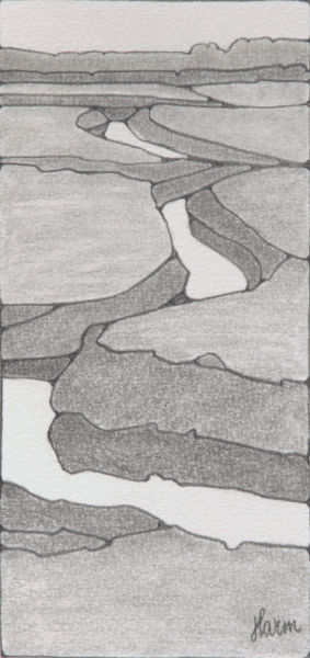 Harm Visser – Kreek, 2013, potlood op papier, 15,5×7,5cm