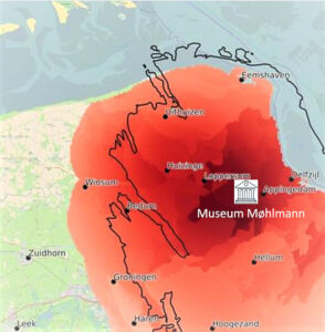 De ‘Klaproos’ van Noord Nederland: het totaal van seismische activiteiten tot 2016.