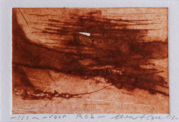 Thea Figee – Voor Rob, 2013, ets, droge naald, 1 van 1, 5,3×7,7cm